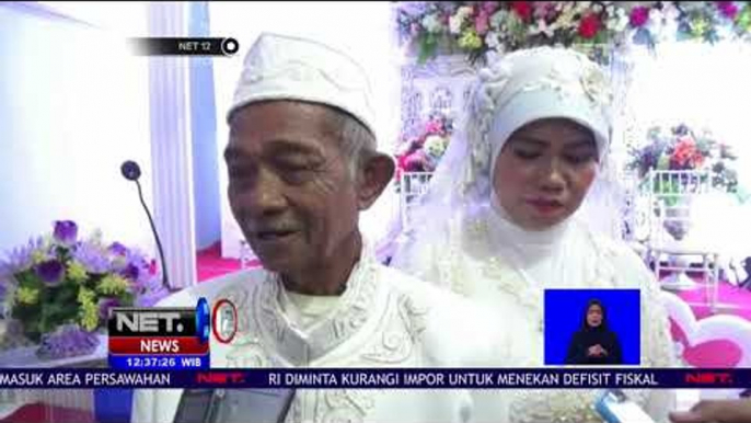 Seorang Kakek Berusia 88 Tahun Mengikuti Nikah Masal Di Madiun-NET 12