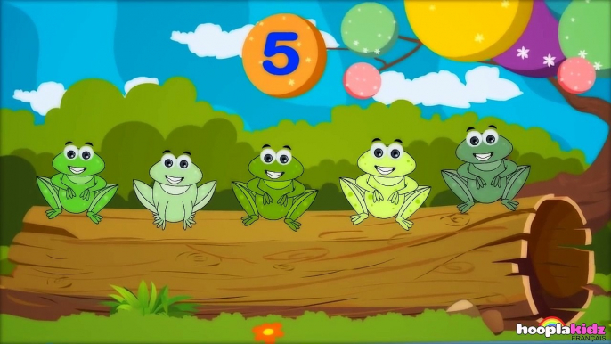 Five Little Speckled Frogs | Comptines Pour Enfants | Apprendre Les Chiffres | Learn French