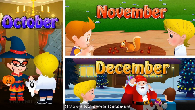 Months of the Year Song - January, February, March and More Nursery Rhymes for Kids by ChuChu TV