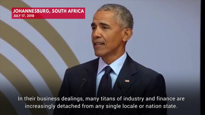 Obama Criticizes 'Titans of Industry' In Mandela Lecture