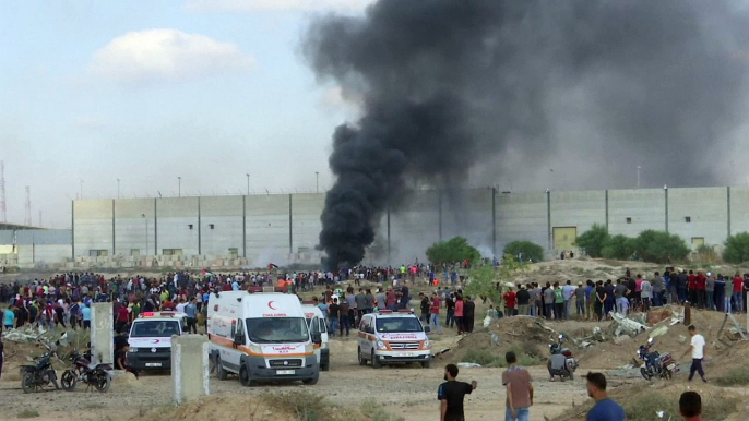 Israeli airstrikes kill four in Gaza as protests continue