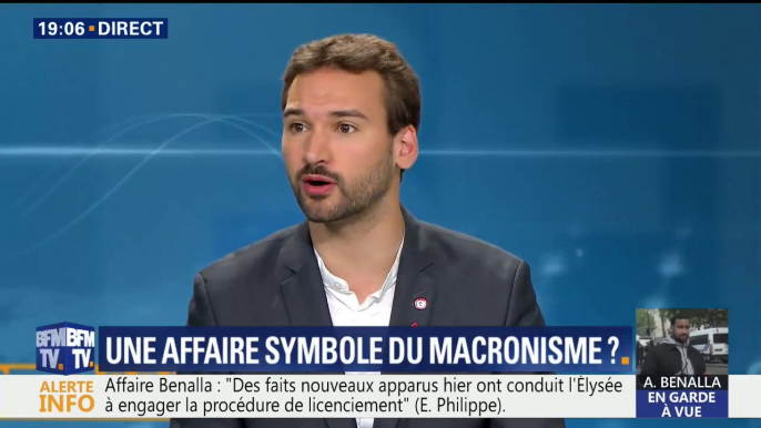 "L'objectif n'est pas Benalla, mais bien quelle est la chaîne de responsabilités qui fait qu'on en arrive à ce genre d’événements" explique Ugo Bernalicis (LFI)