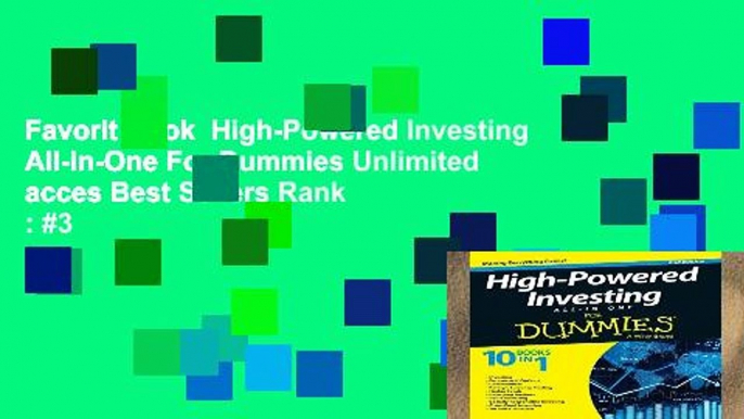 Favorit Book  High-Powered Investing All-in-One For Dummies Unlimited acces Best Sellers Rank : #3