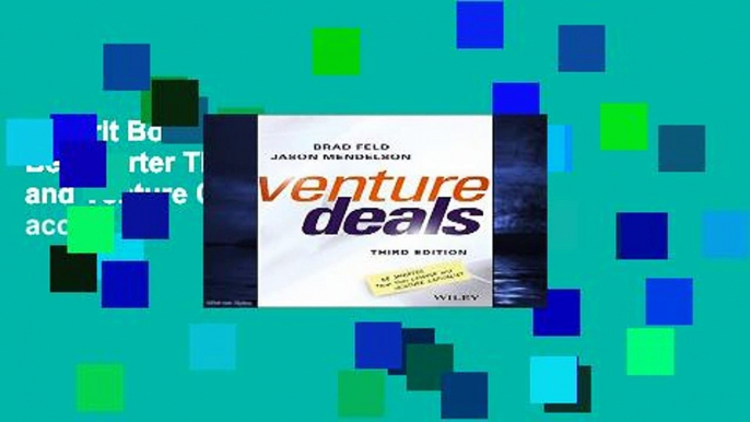 Favorit Book  Venture Deals: Be Smarter Than Your Lawyer and Venture Capitalist Unlimited acces