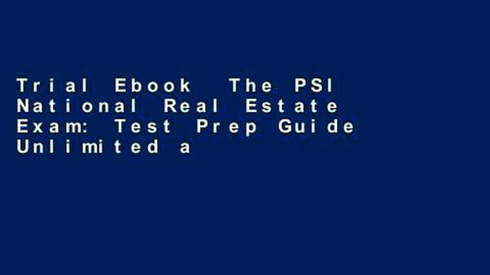 Trial Ebook  The PSI National Real Estate Exam: Test Prep Guide Unlimited acces Best Sellers Rank