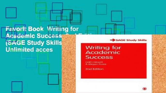 Favorit Book  Writing for Academic Success, 2nd Edition (SAGE Study Skills Series) Unlimited acces