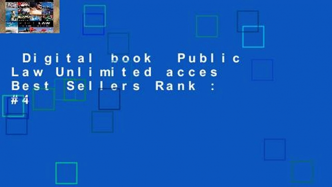 Digital book  Public Law Unlimited acces Best Sellers Rank : #4