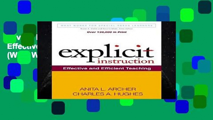 Favorit Book  Explicit Instruction: Effective and Efficient Teaching (What Works for Special-Needs