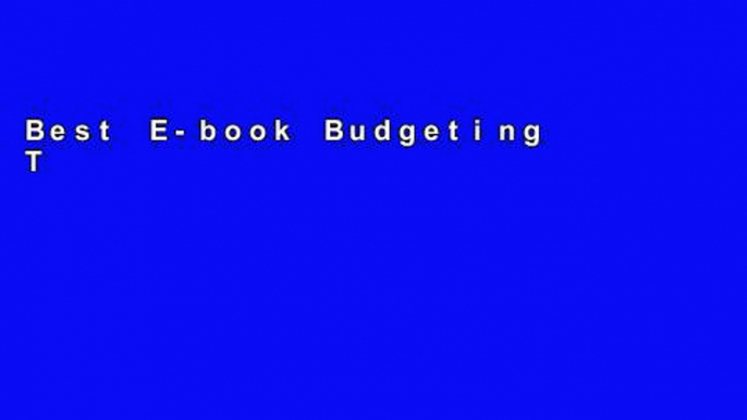 Best E-book Budgeting Tools: Budgeting Planner 2018: Finance Monthly Budget Planner Journal