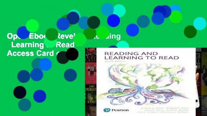 Open Ebook Revel for Reading   Learning to Read -- Access Card online