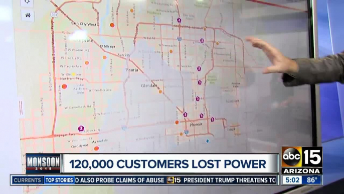 Thousands without power after Monday evening storms