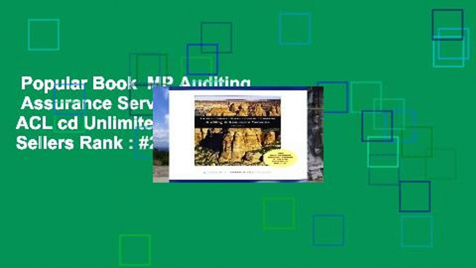 Popular Book  MP Auditing   Assurance Service w/ ACL cd Unlimited acces Best Sellers Rank : #2