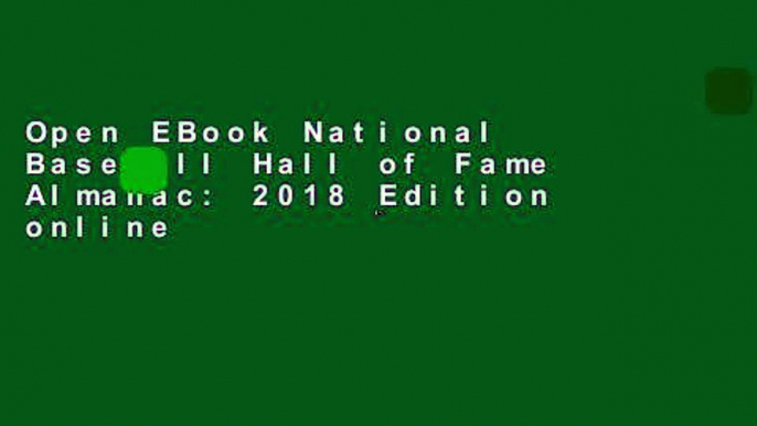 Open EBook National Baseball Hall of Fame Almanac: 2018 Edition online