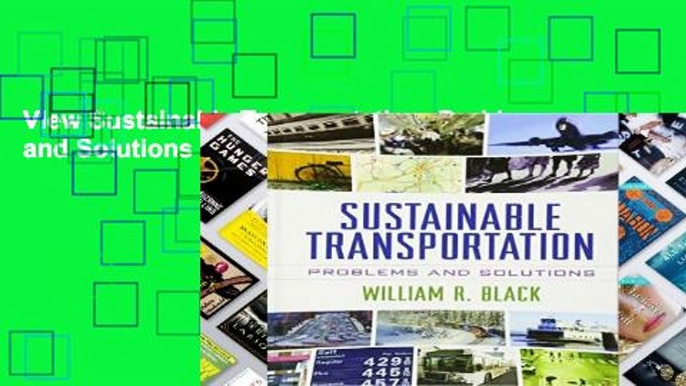 View Sustainable Transportation: Problems and Solutions online