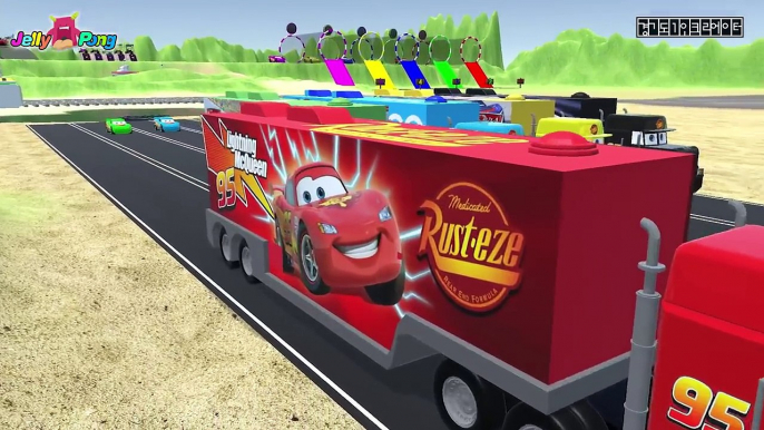 Learning Color Special Lightning McQueen mack truck transforming monster car play for kids