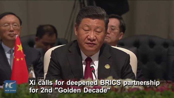 Chinese President Xi Jinping calls for deepened BRICS partnership for 2nd "Golden Decade." #BRICS2018 #Xiplomacy