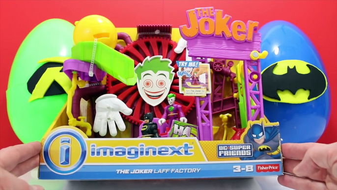 Batman Toys & Eggs JOKER LAFF FACTORY Imaginext by Toypals.tv