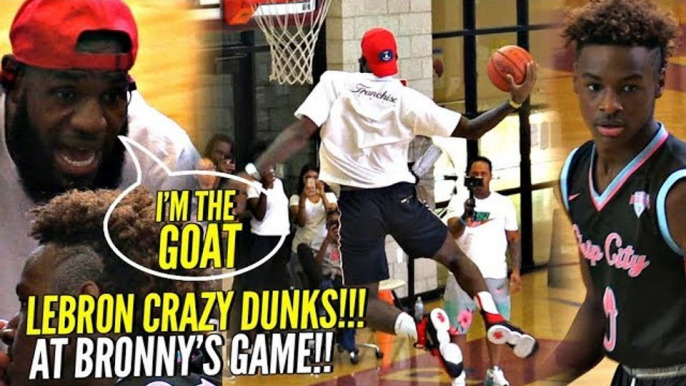 LeBron James PROVES He's The GOAT!! Starts DUNKING During Bronny's Game Then Coaches Them To Win!!