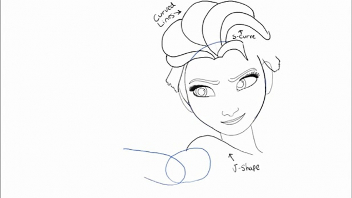 How to Draw Elsa From Frozen