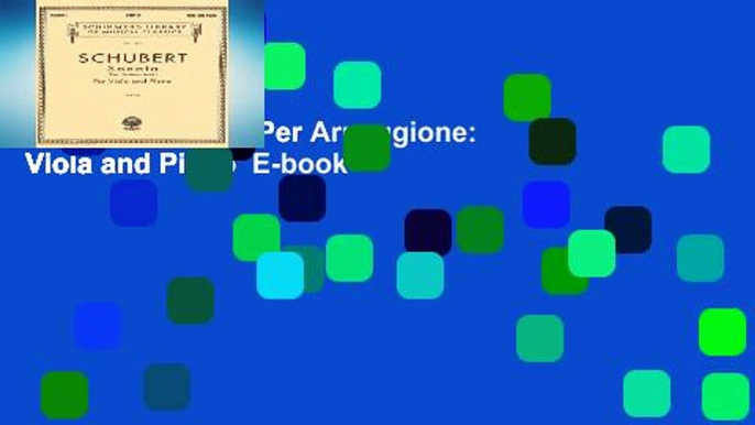 Popular  Sonata Per Arpeggione: Viola and Piano  E-book