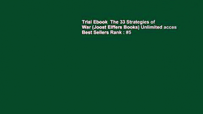 Trial Ebook  The 33 Strategies of War (Joost Elffers Books) Unlimited acces Best Sellers Rank : #5