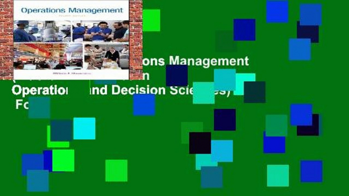 Full version  Operations Management (McGraw-Hill Series in Operations and Decision Sciences)  For