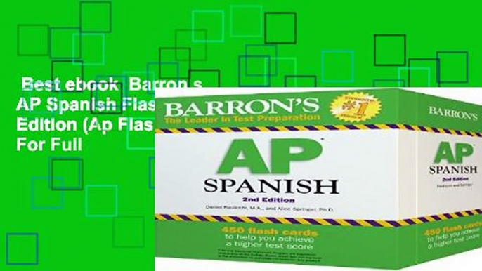 Best ebook  Barron s AP Spanish Flash Cards, 2nd Edition (Ap Flash Cards)  For Full