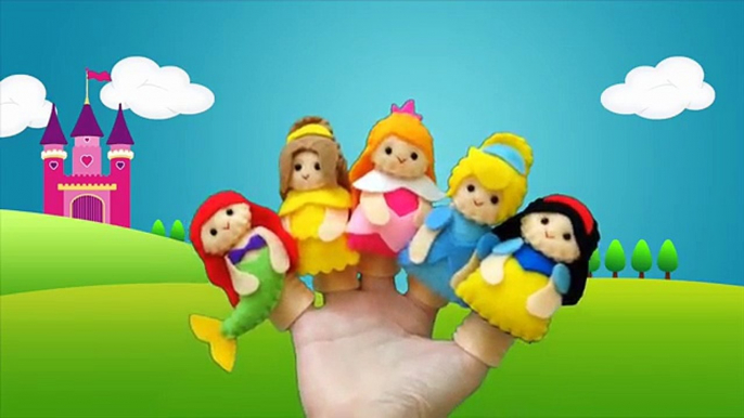 FINGER FAMILY DISNEY PRINCESS ARIEL CINDERELLA BELLE AURORA SNOW WHITE NURSERY RHYMES SONG