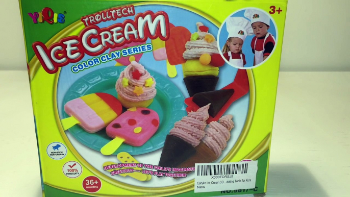 Ice Cream Play Dough Clay Modeling Tools for Kids, Play Doh Food