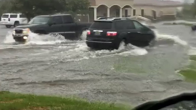 Flash Flooding Swamps Roads in Mobile, Alabama