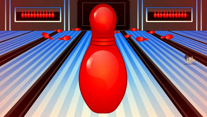 Learn colors with colors bowling game Nursery children learn colors videos kids Learning V