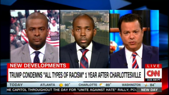 Panel discussing on Donald Trump concerns "All types of racism" 1 year after Charlottesville. #DonaldTrump #Racism #News #Trump @PARISDENNARD #BakariSellers #CNN