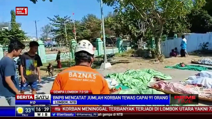 Korban Tewas Gempa di Lombok Mencapai 91 Orang Indonesia