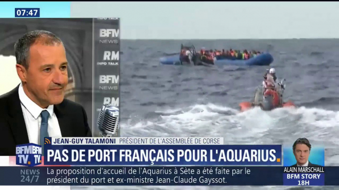 Accueil de l'Aquarius: "Bien sûr la Corse est toujours dans le même état d'esprit", affirme Jean-Guy Talamoni