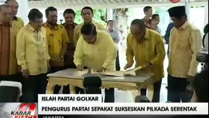 Partai Golkar Sepakat Islah Demi Pilkada Serentak Akhir 2015