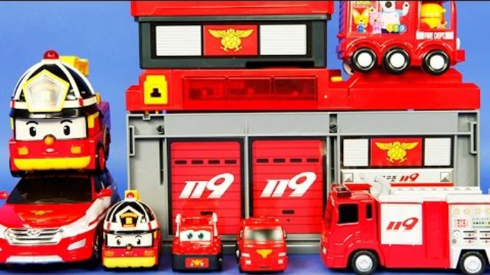 월드카 파워키 소방본부 장난감 뽀로로 119소방차 로보카폴리 World Car Fire Engine Pororo Robocar Poli Toy Игрушки Робокар Поли