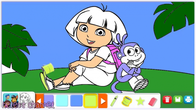 DORA THE EXPLORER Dora and Boots Together! Coloring Book | Dora Game