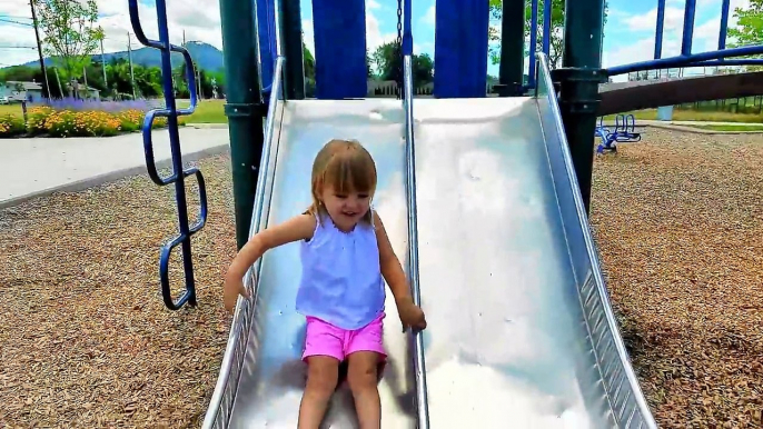 Peppa Pig Playground Fun | Outdoor Playground Fun | Family Park W/ Swings and Slides