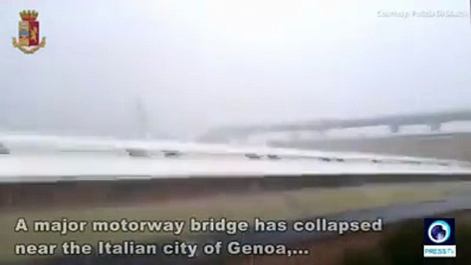 WATCH: Terrifying moment bridge collapses in Italy's Genoa