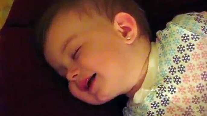 Cutest Baby Laugh Ever!! Baby laughing in her sleep Lilah.