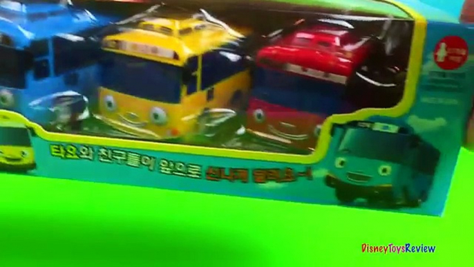 TAYO the little bus five wind up buses 타요 꼬마버스 타요 주유소 차고지 세차장 장난감