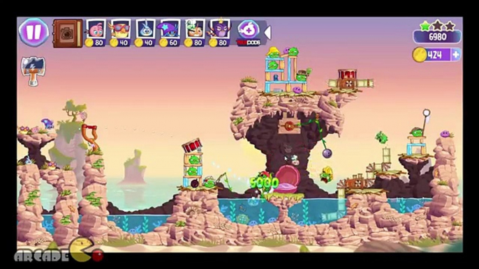 Angry Birds Stella: FINAL LEVEL Beach Day GIANT CLAM All 3 Stars Walkthrough