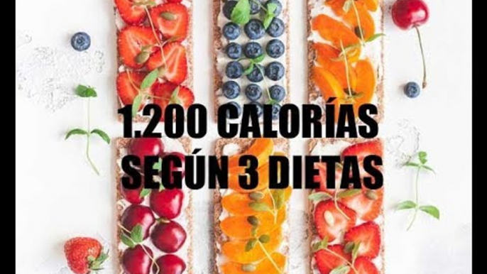 ¿Qué son 1.200 calorías según tres dietas distintas?