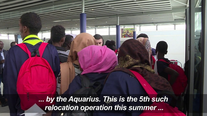 France welcomes dozens of refugees from Aquarius ship