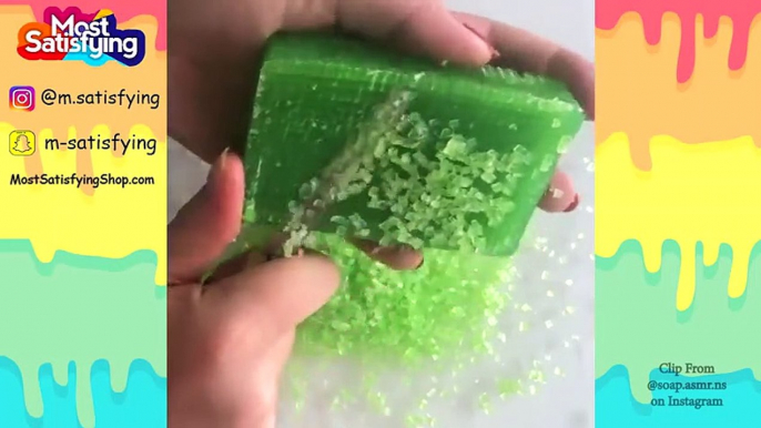 Soap Cutting! Only Clear Glycerin Soaps! Satisfying ASMR Video 2018! #4