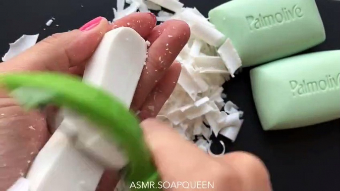 Hard soap shaving with a peeler- ASMR / Oddly Satisfying