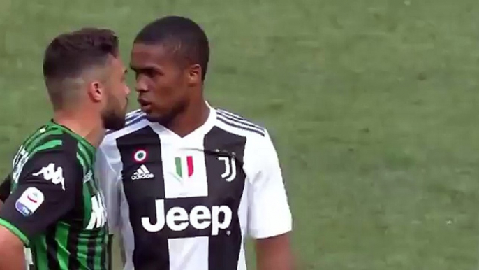 Douglas Costa Straight Red Card for Spitting Federico Di Francesco___