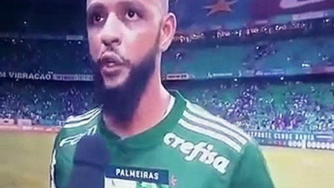 Jogador do Palmeiras Mitando Na Rede Globo