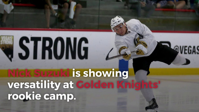 Nick Suzuki shows off versatility at Golden Knights' rookie camp