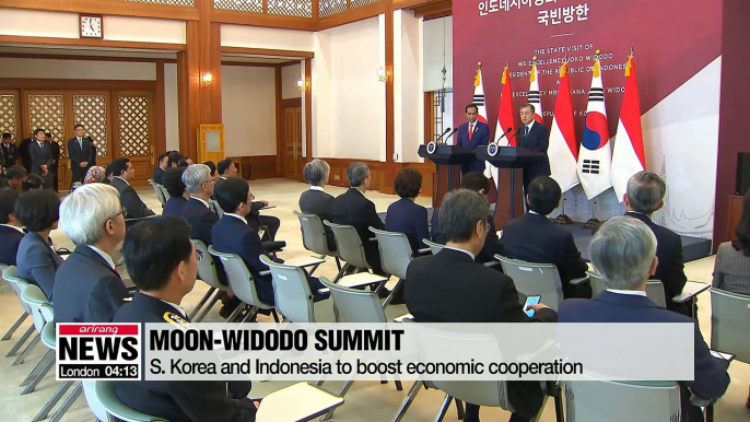 Presidents Moon and Widodo pledge to further boost 'special strategic partnership'